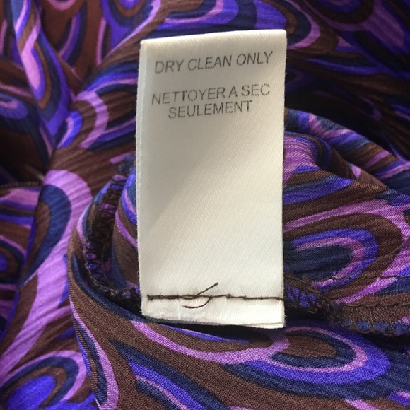 Nanette Lepore Purple Silk Print Sleeveless Top 4 - Picture 7 of 7